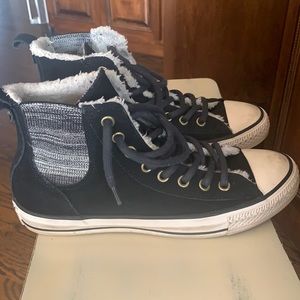 Black Suede High Top Converse